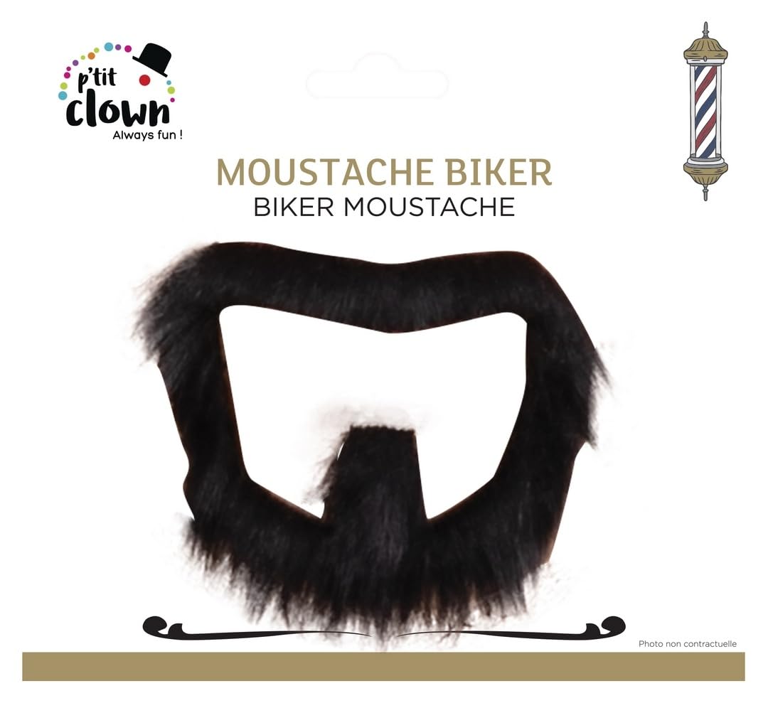 ptit-clown-schnurrbart-biker-schwarz-anklebe-bart image 3