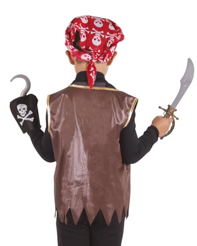 ptit-clown-piraten-zubeh-r-set-f-r-kinder-einheitsgr-e-dunkelbraun image 8