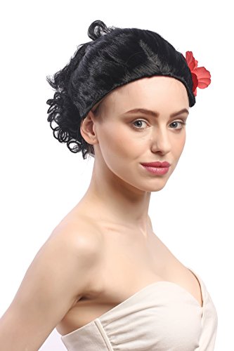 wig-me-up-per-cke-9332-za103-damen-kurz-schwarz-mit-rose-senorita-carmen image 7