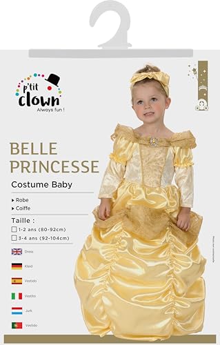 p-tit-clown-prinzessinnen-kost-m-kinder-gelb-3-4-jahre image 7