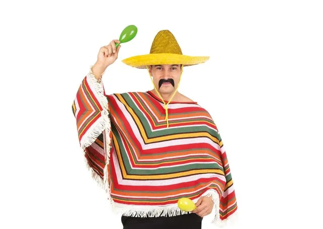 ptit-clown-91224-poncho-mexikanisch-erwachsene-mehrfarbig-einheitsgr-e image 1