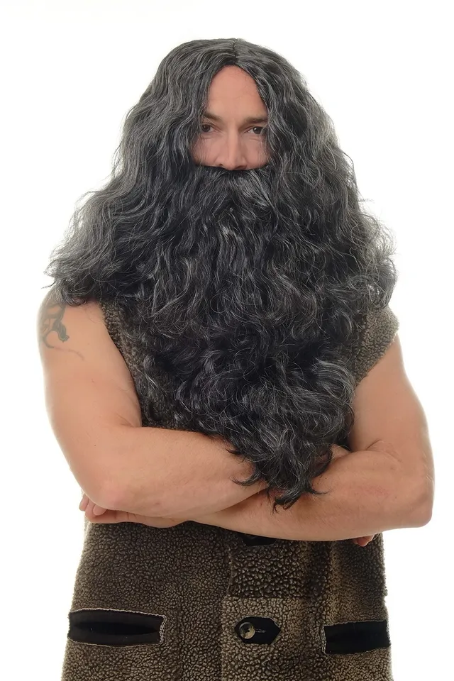 wig-me-up-wig011-p103-vollbart-per-cke-set-schwarz-prophet-jesus-wikinger image 1