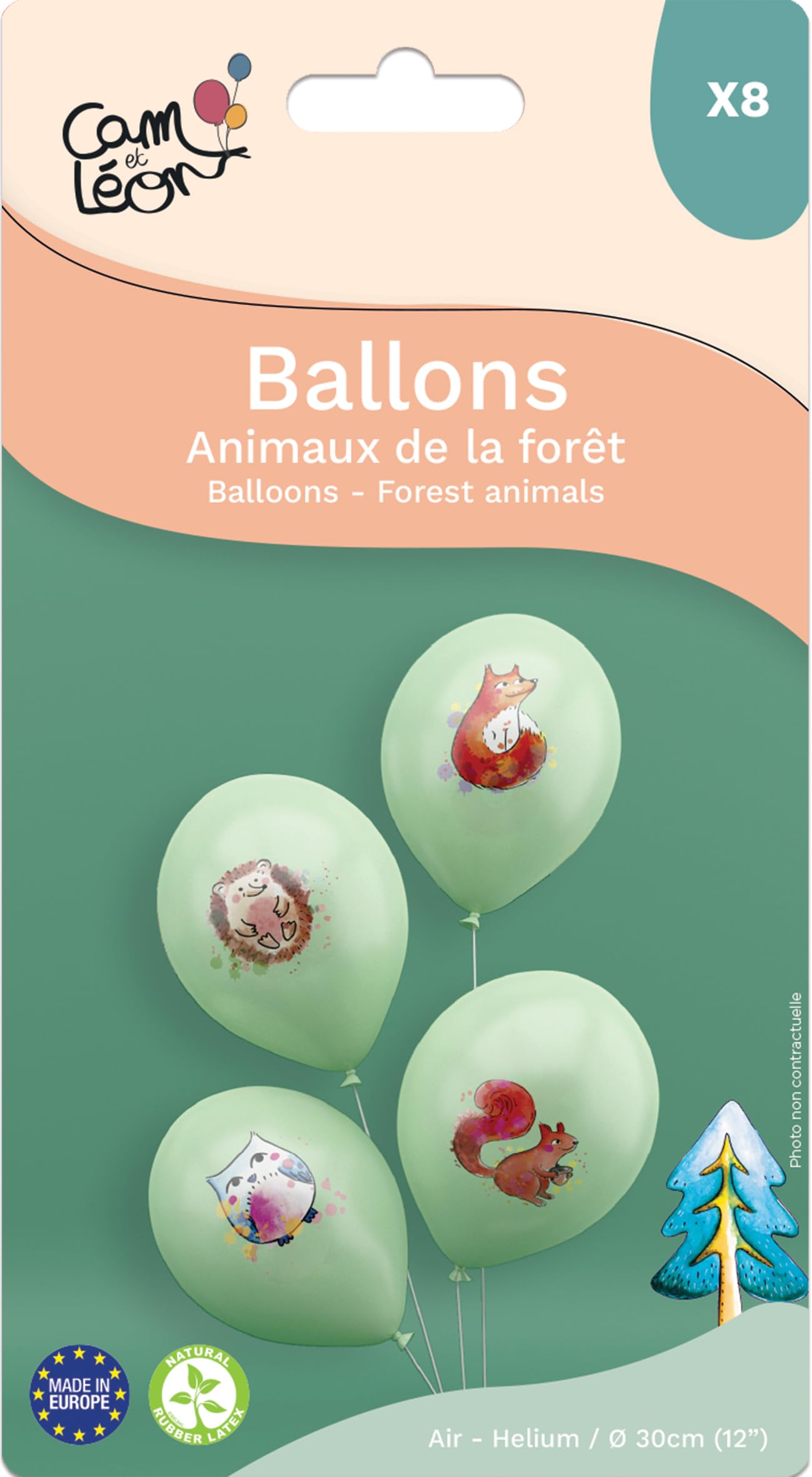 ptit-clown-22464-luftballons-geburtstag-waldtiere-30-cm-8-st-ck image 3