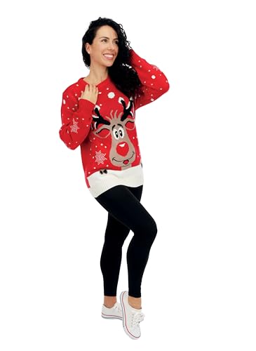 p-tit-clown-re48193-weihnachtspullover-damen-rot-rentierkopf-gr-xl image 5
