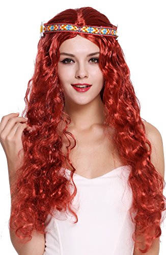 wig-me-up-91298-za350-hippie-per-cke-rot-wellig-60-cm-mit-stirnband image 6