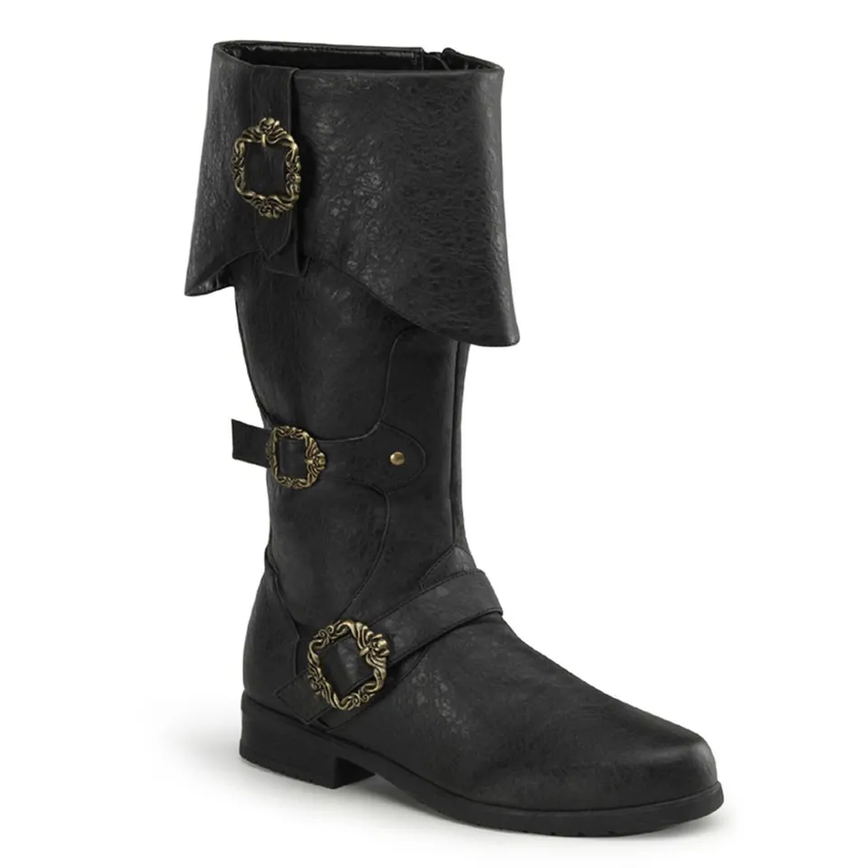 funtasma-carribean-299-piraten-knie-stiefel-mit-flachabsatz-schwarz image 1