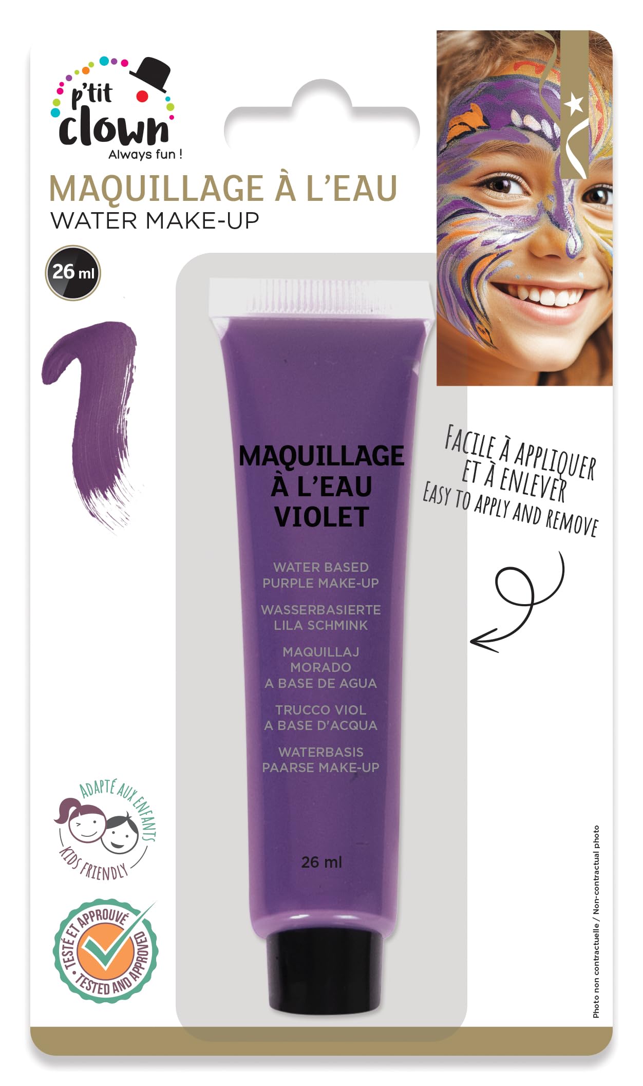 ptit-clown-wasserfarbe-tube-26-ml-violett-schminke image 1