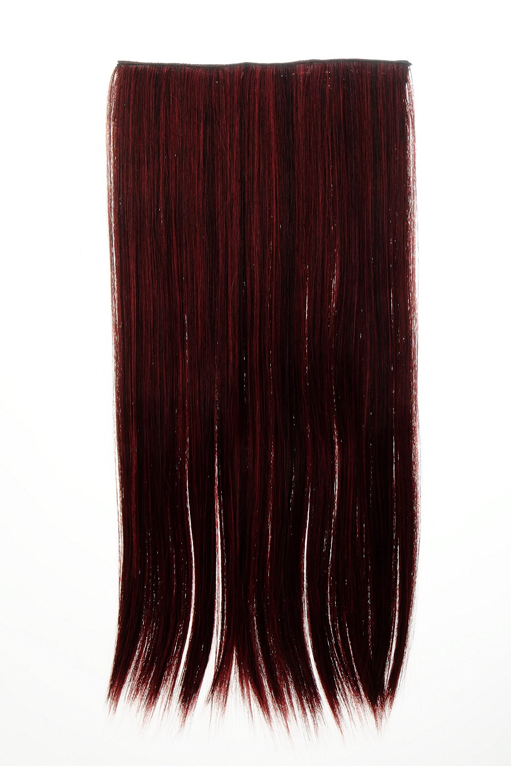 wig-me-up-yzf-3179-1-113-haarteil-extension-60cm-schwarz-feuerrot-glatt image 1