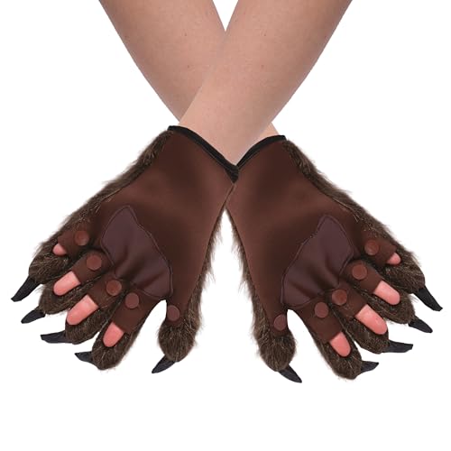 p-tit-clown-23525-werwolf-handschuhe-erwachsene-braun image 6