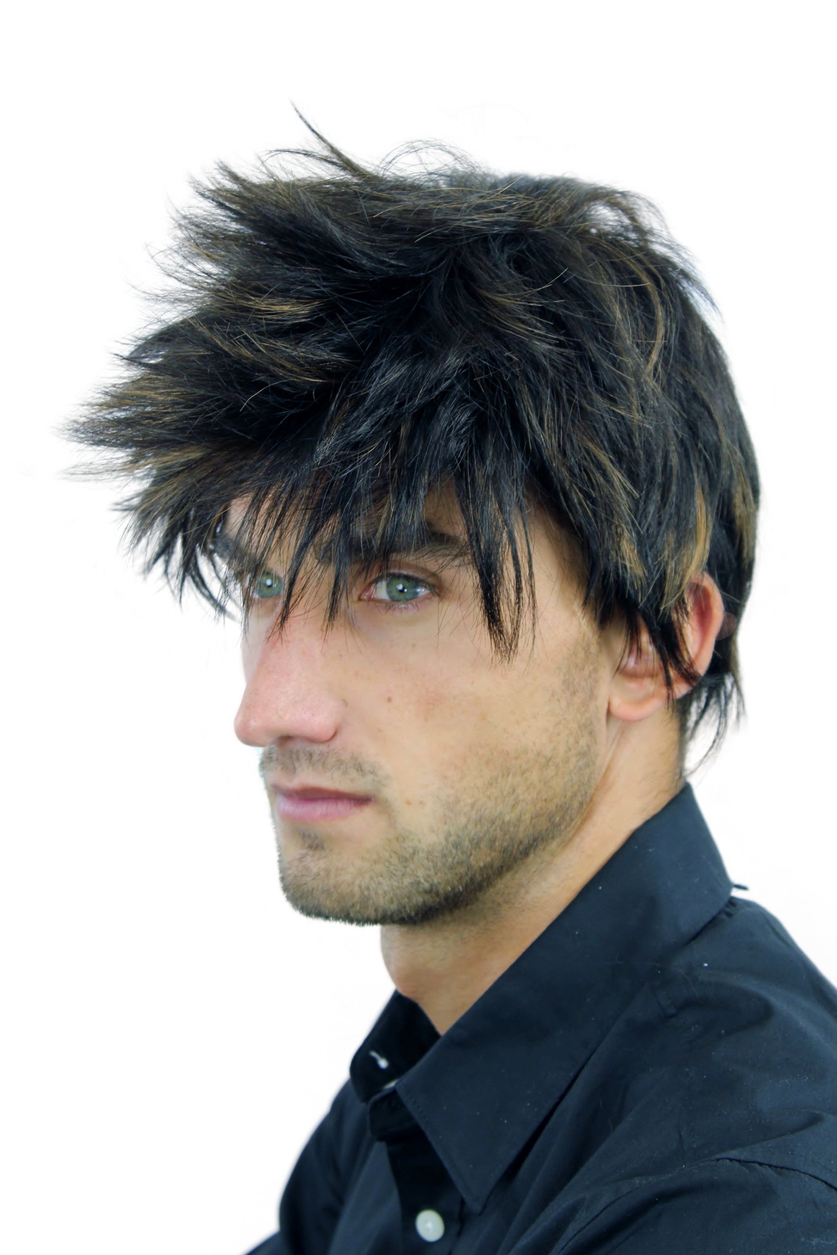 wig-me-up-wl-3030a-2f27-herrenper-cke-schwarzbraun-blond-kurz-wild-25-cm image 2