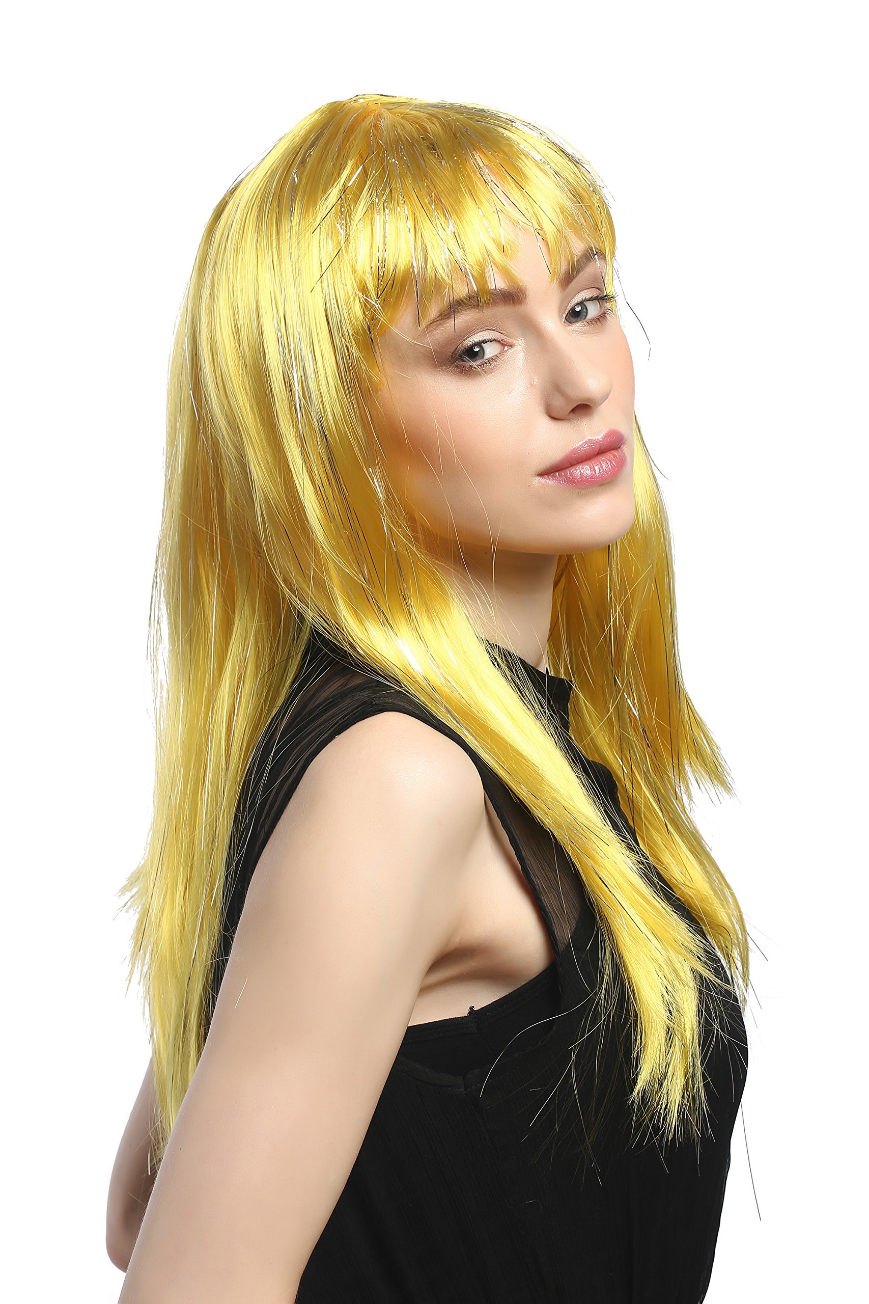 wig-me-up-xr-003-pc2b-damen-party-per-cke-lang-glatt-mit-pony-gelb-silber-glitte image 4