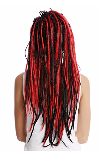 wig-me-up-dreadlocks-per-cke-schwarz-rot-70cm-gf-w2416 image 7