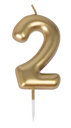 ptit-clown-23932-zahlenkerze-gold-zahl-2-geburtstagskerze image 6