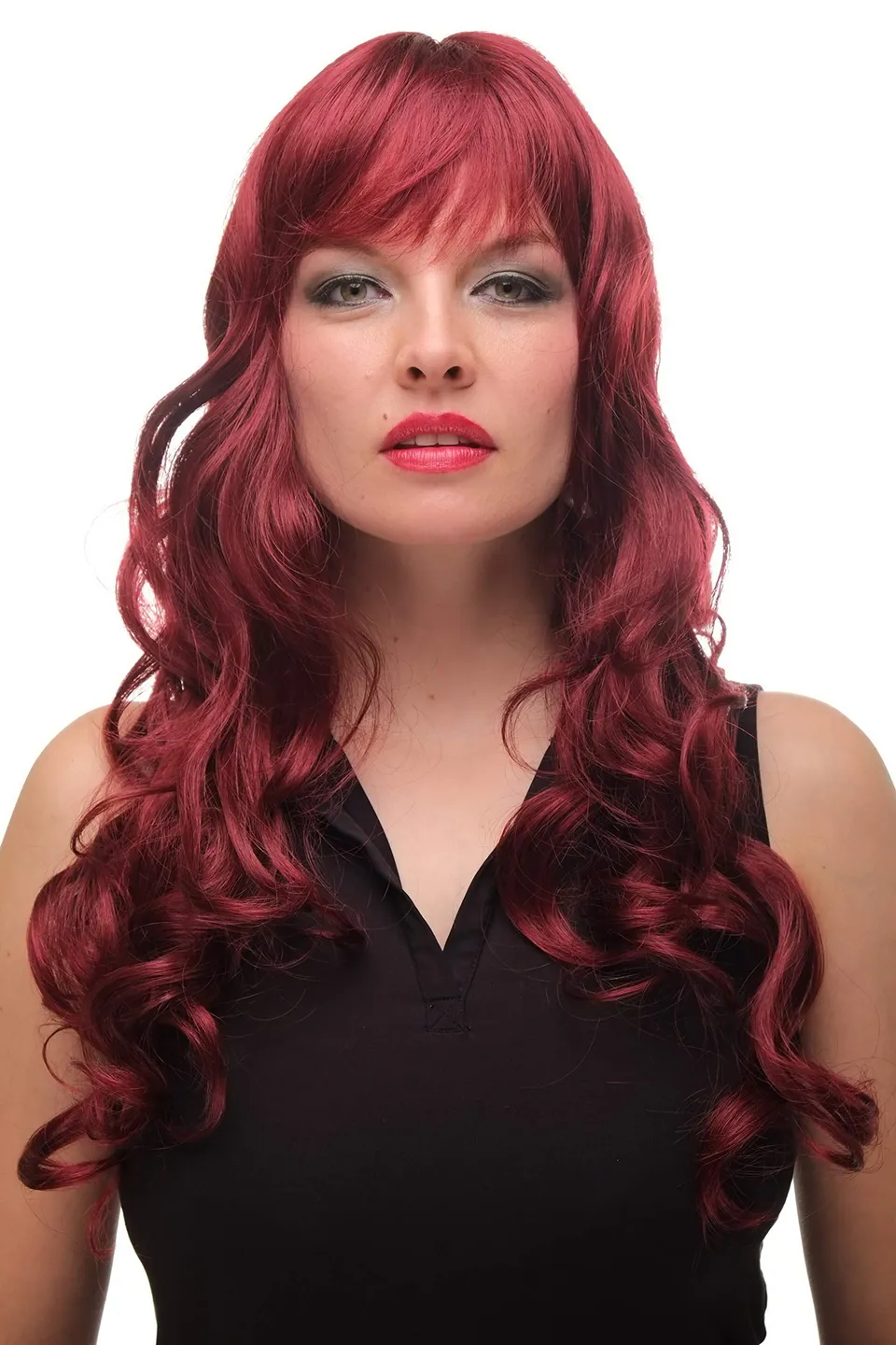 wig-me-up-7633-39-per-cke-aubergine-rot-lockig-pony-65-cm image 1