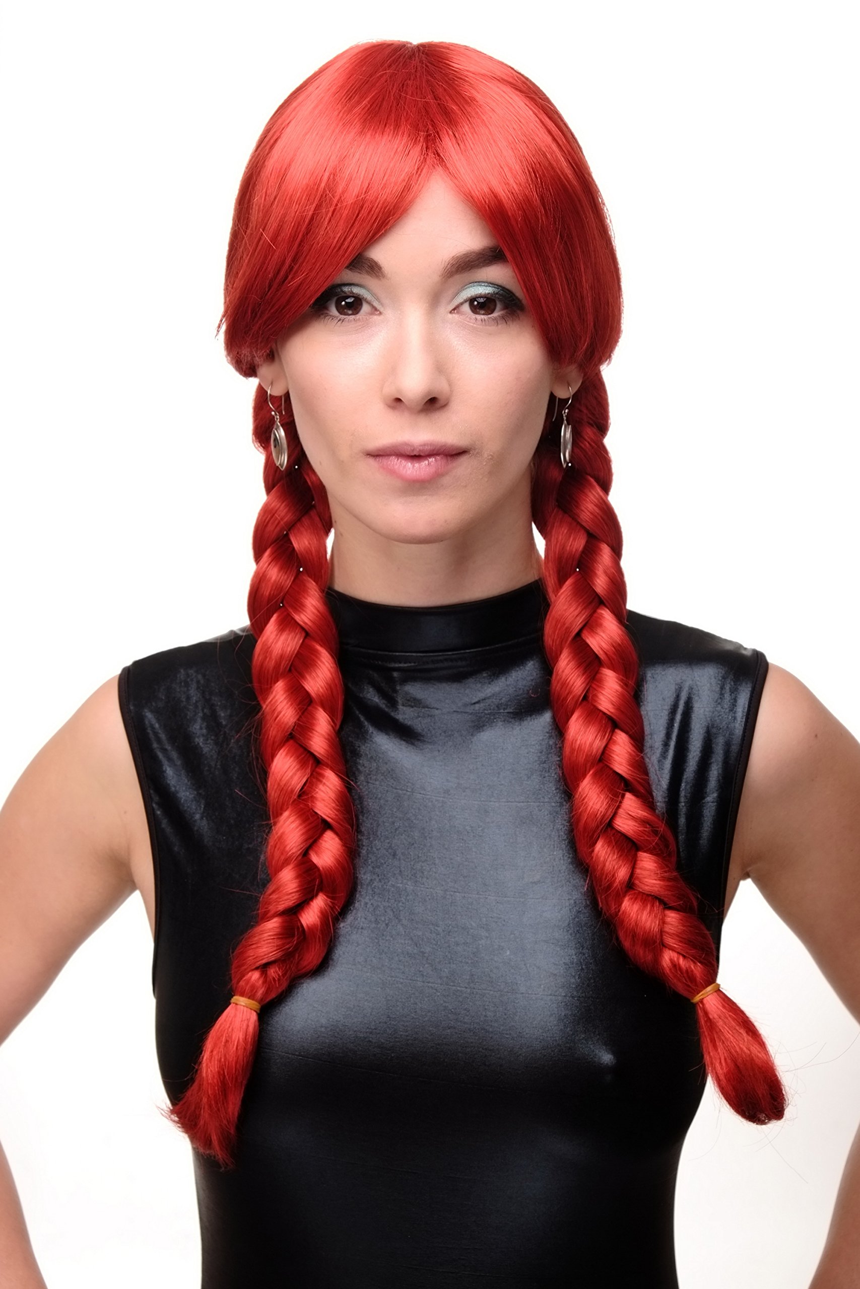 wig-me-up-3446-4-per-cke-dunkelbraun-mit-geflochtenen-z-pfen-60-cm image 8