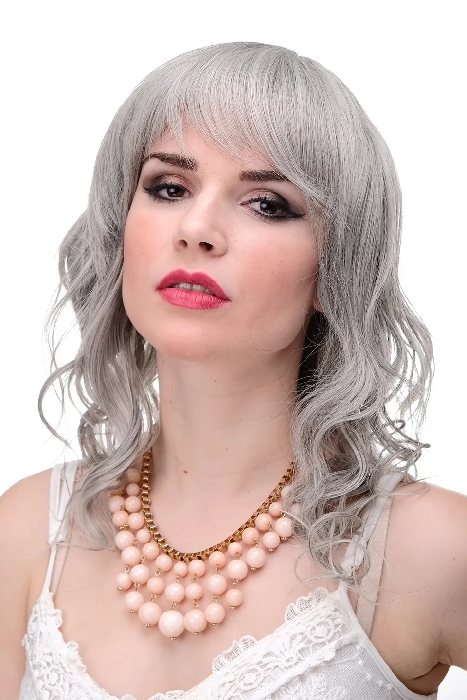wig-me-up-5019-51-damen-per-cke-halblang-wetlook-grau-50-cm image 1