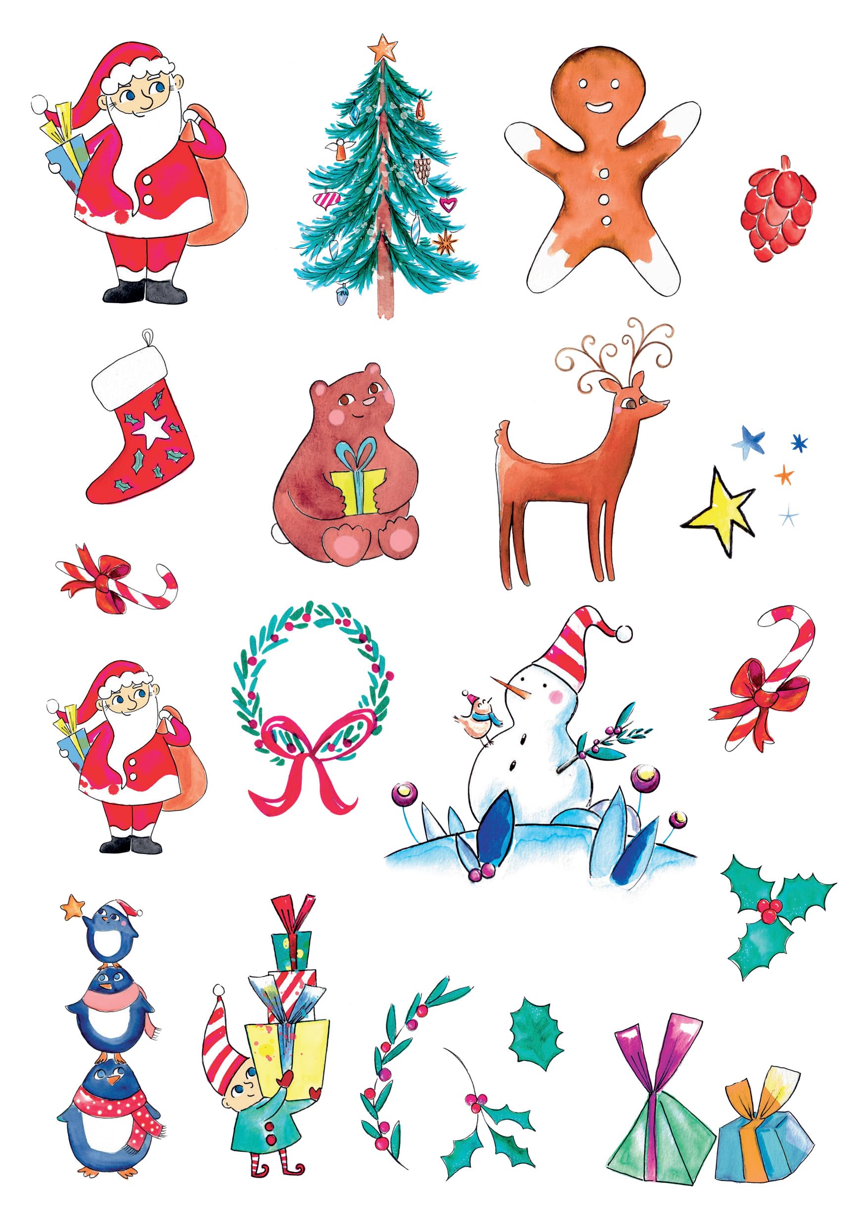 ptit-clown-weihnachtsdeko-party-set-teller-becher-deko-tempor-re-tattoos image 1