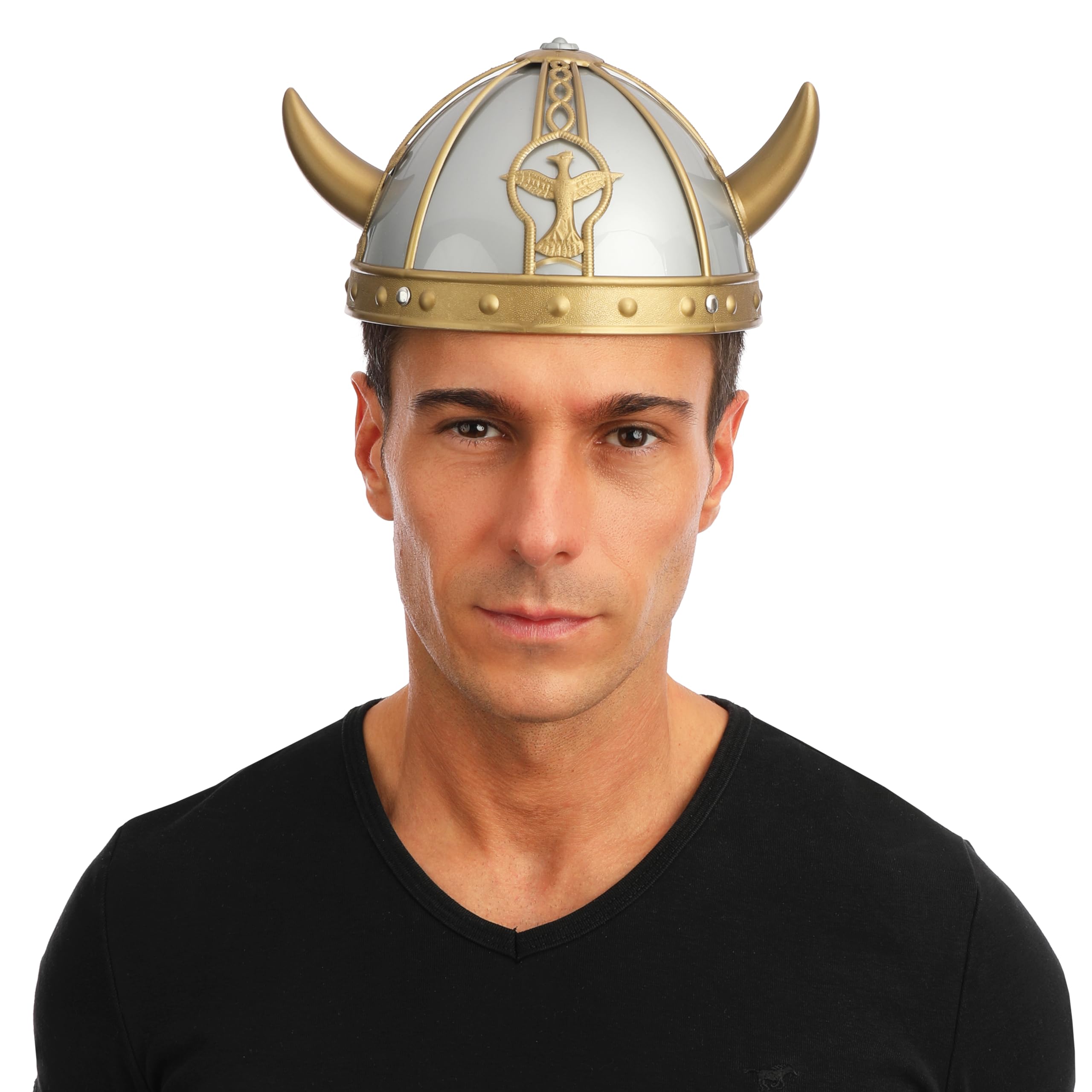 p-tit-clown-wikingerhelm-kurze-h-rner-erwachsene image 2