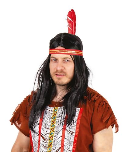 ptit-clown-indianer-per-cke-mit-federstirnband-kunsthaar-per-cke-erwachsene image 4