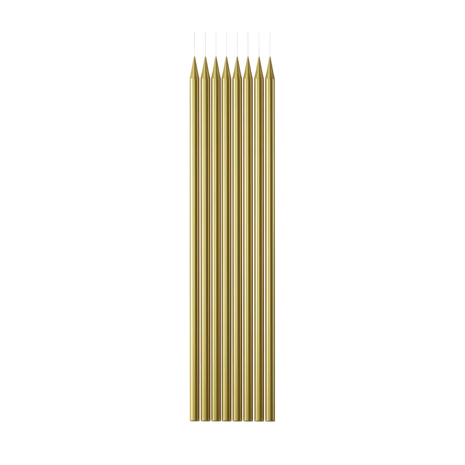 p-tit-clown-re22719-tortendeko-set-24-gro-e-kerzen-gold-15-3-cm image 1