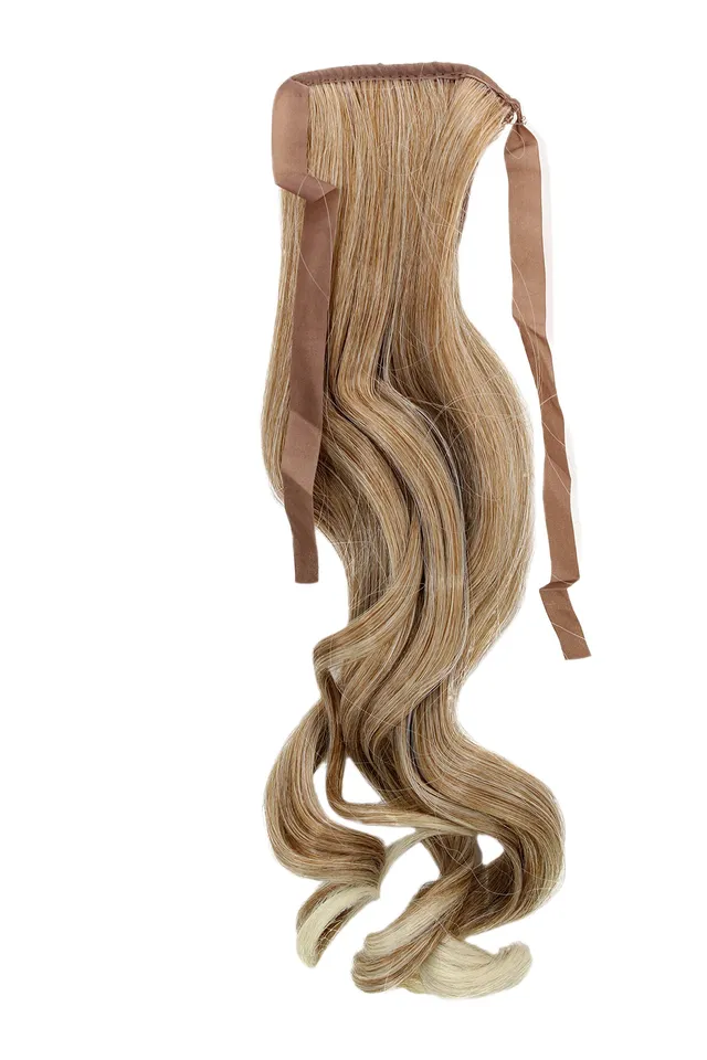 wig-me-up-yzf-tc18-27t613-haarteil-zopf-45-cm-wellig-kupfer-hell-blond-mix image 1