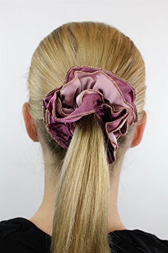wig-me-up-haarrosette-scrunchy-z031-rosa-mit-goldbord-re-zweifarbig image 4
