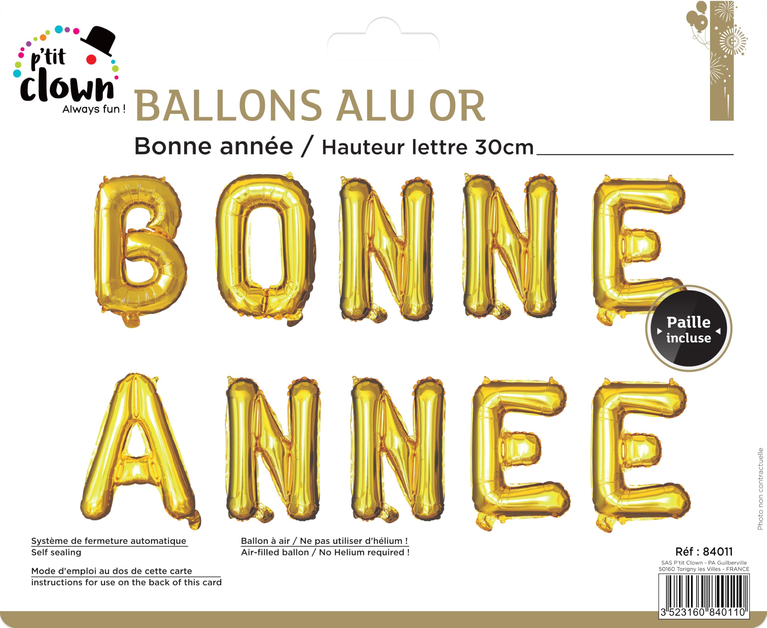 ptit-clown-re84011-folienballon-frohes-jahr-gold-mylar image 2