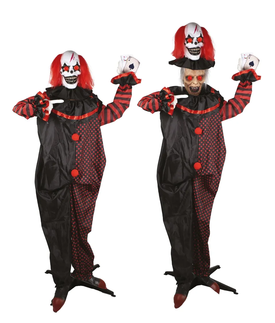 p-tit-clown-horror-animatronic-clown-doppelkopf-180-cm-mit-sound-und-licht image 1