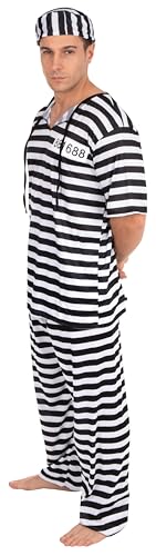 p-tit-clown-str-fling-gefangenen-kost-m-schwarz-wei-gestreift-polyester image 8