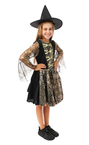ptit-clown-22044-hexenkost-m-schwarz-gold-kinder-10-12-jahre image 8