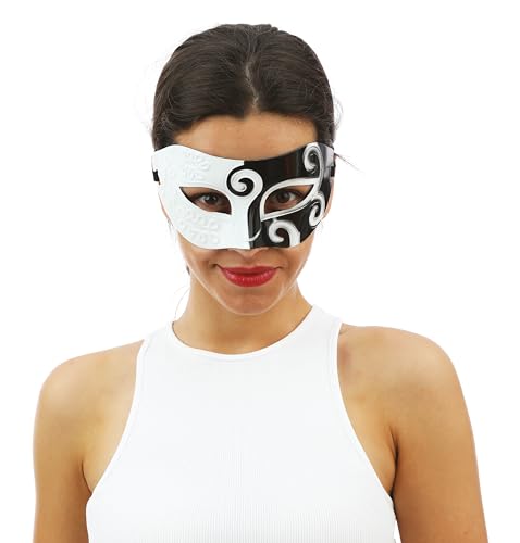 p-tit-clown-venezianischer-wolf-schwarz-wei-maske-erwachsene-23388 image 7