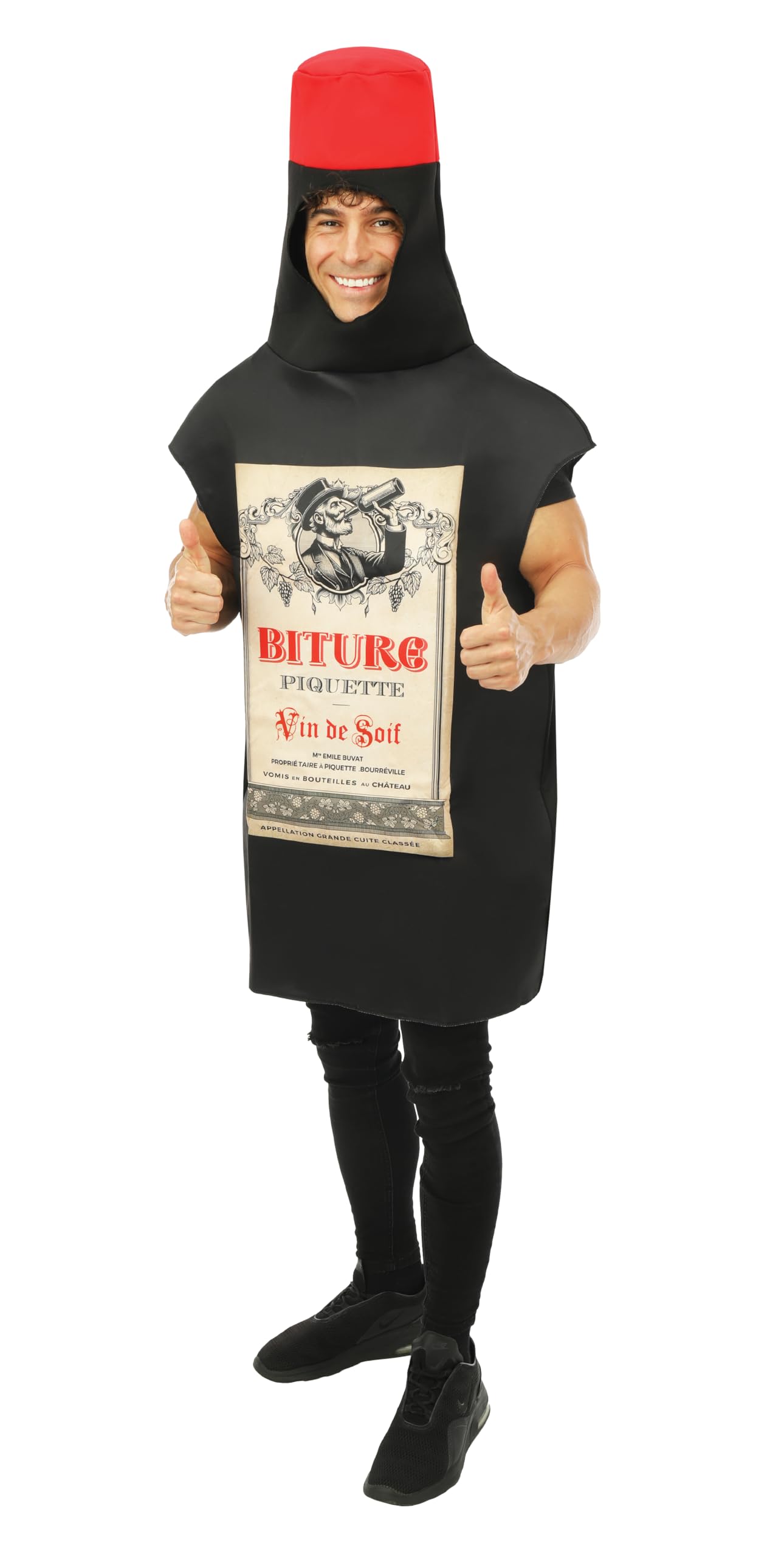 p-tit-clown-flaschen-kost-m-super-pastis-cubi-weinflasche-einheitsgr-e-polyester image 3