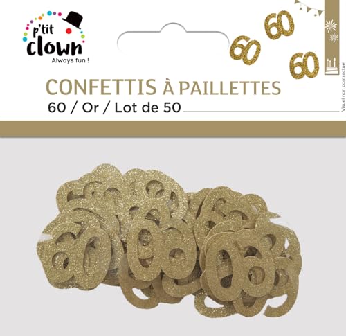 p-tit-clown-glitzer-konfetti-zahl-60-gold-50-st-ck image 5