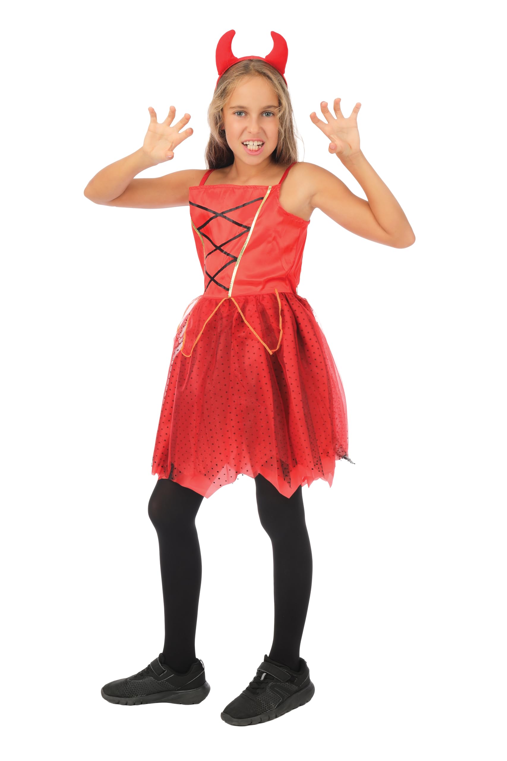 p-tit-clown-teufelskost-m-m-dchen-mit-kleid-und-haarreif image 3