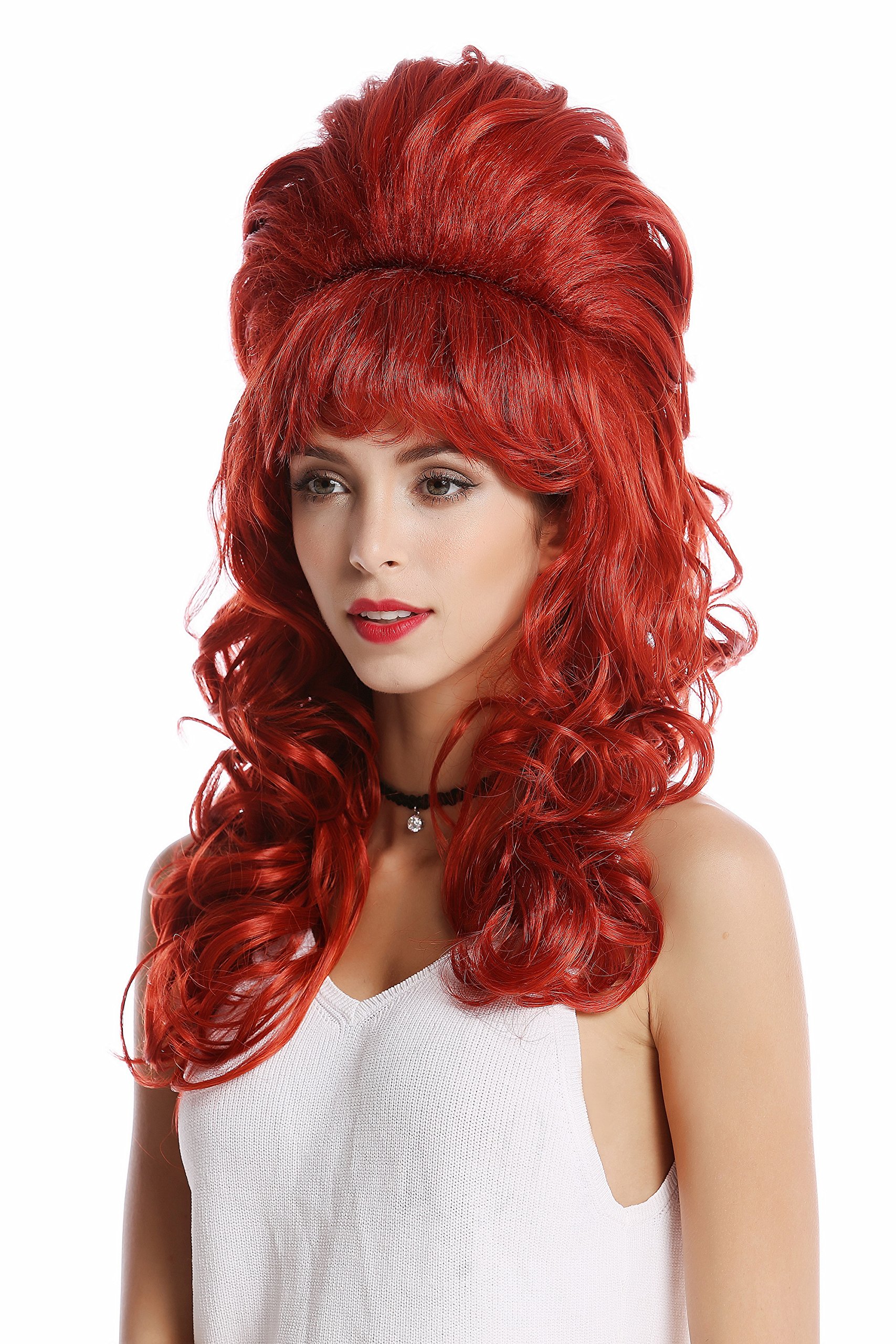 wig-me-up-gf-w2418-137-damenper-cke-beehive-turmfrisur-rot-50-cm image 1