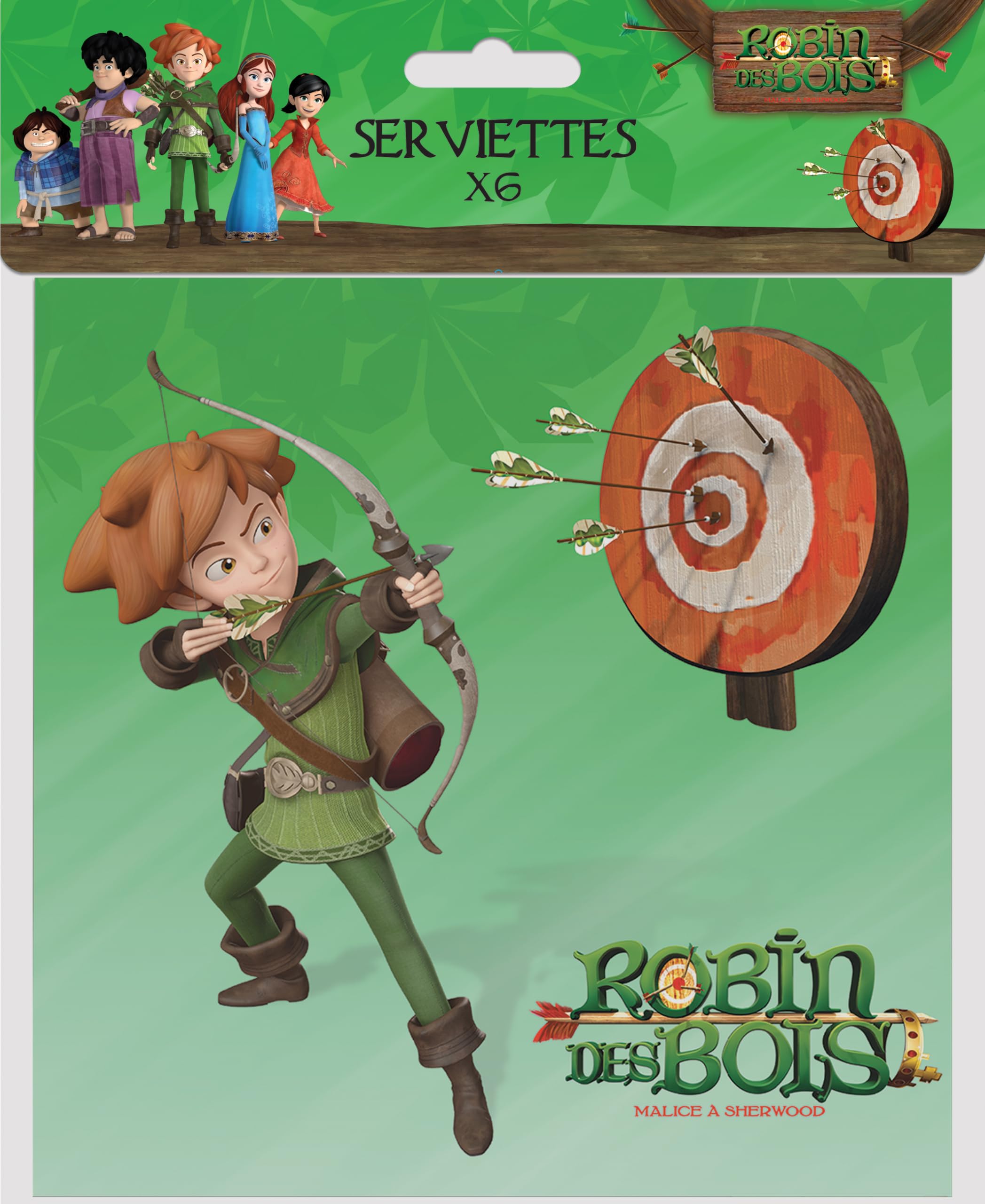 ptit-clown-14069-papierservietten-robin-hood-33x33-cm-6-st-ck image 2