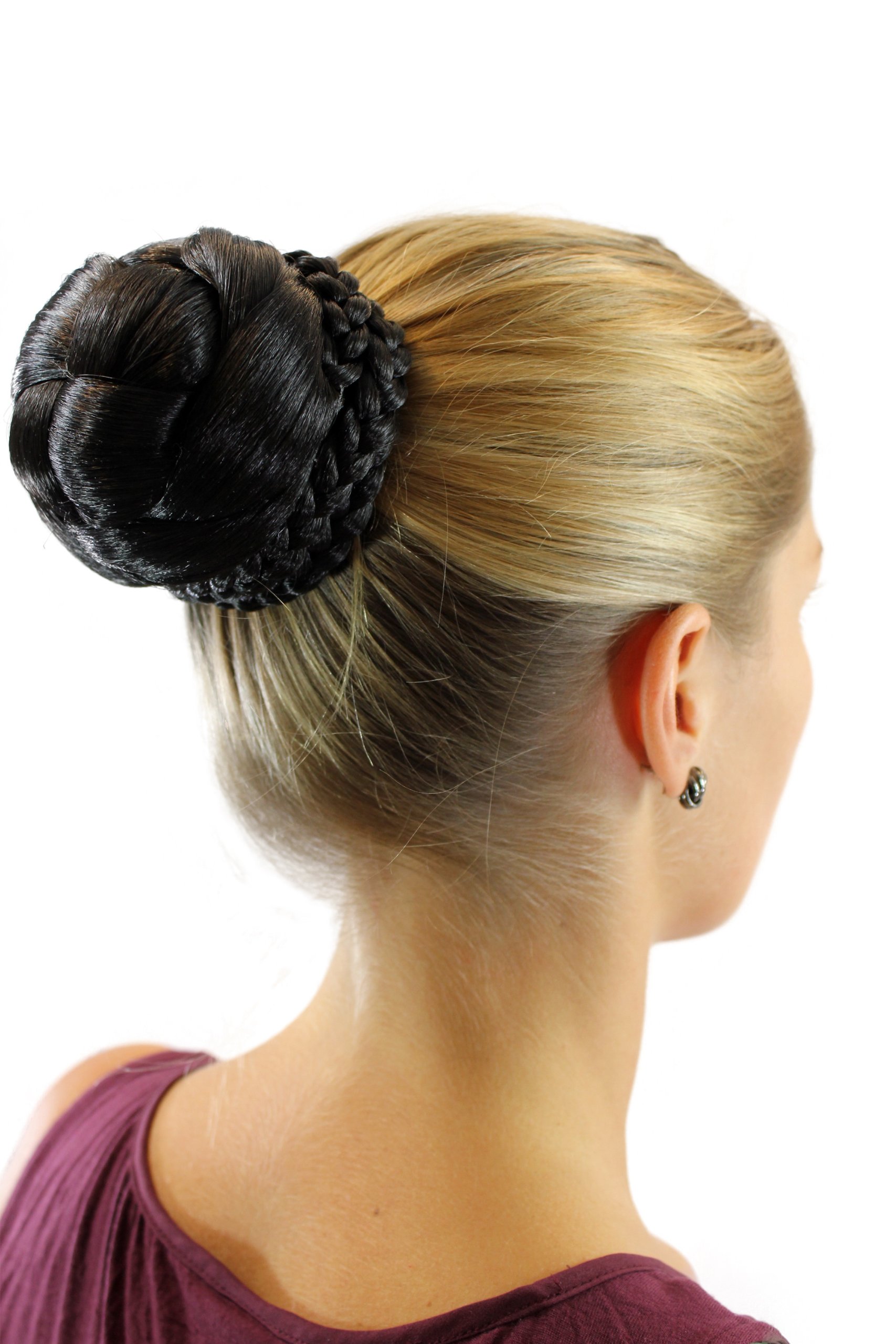 wig-me-up-haarteil-jl-3123s-2-dutt-haarknoten-geflochten-schwarz-mit-steckkamm image 4