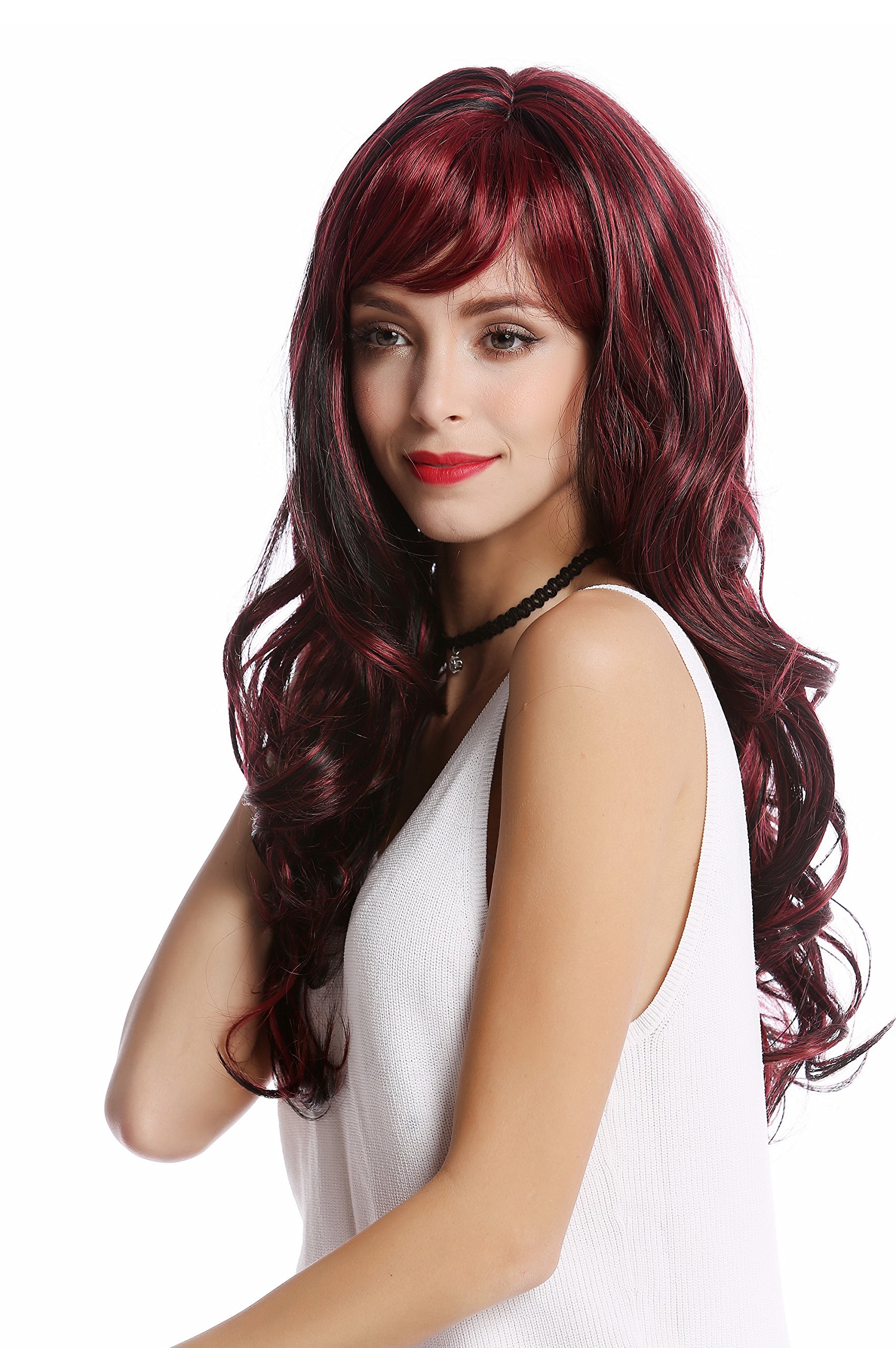 wig-me-up-gf-w2088-1h139-damenper-cke-lang-wellig-schwarz-mit-aubergine-rot image 3