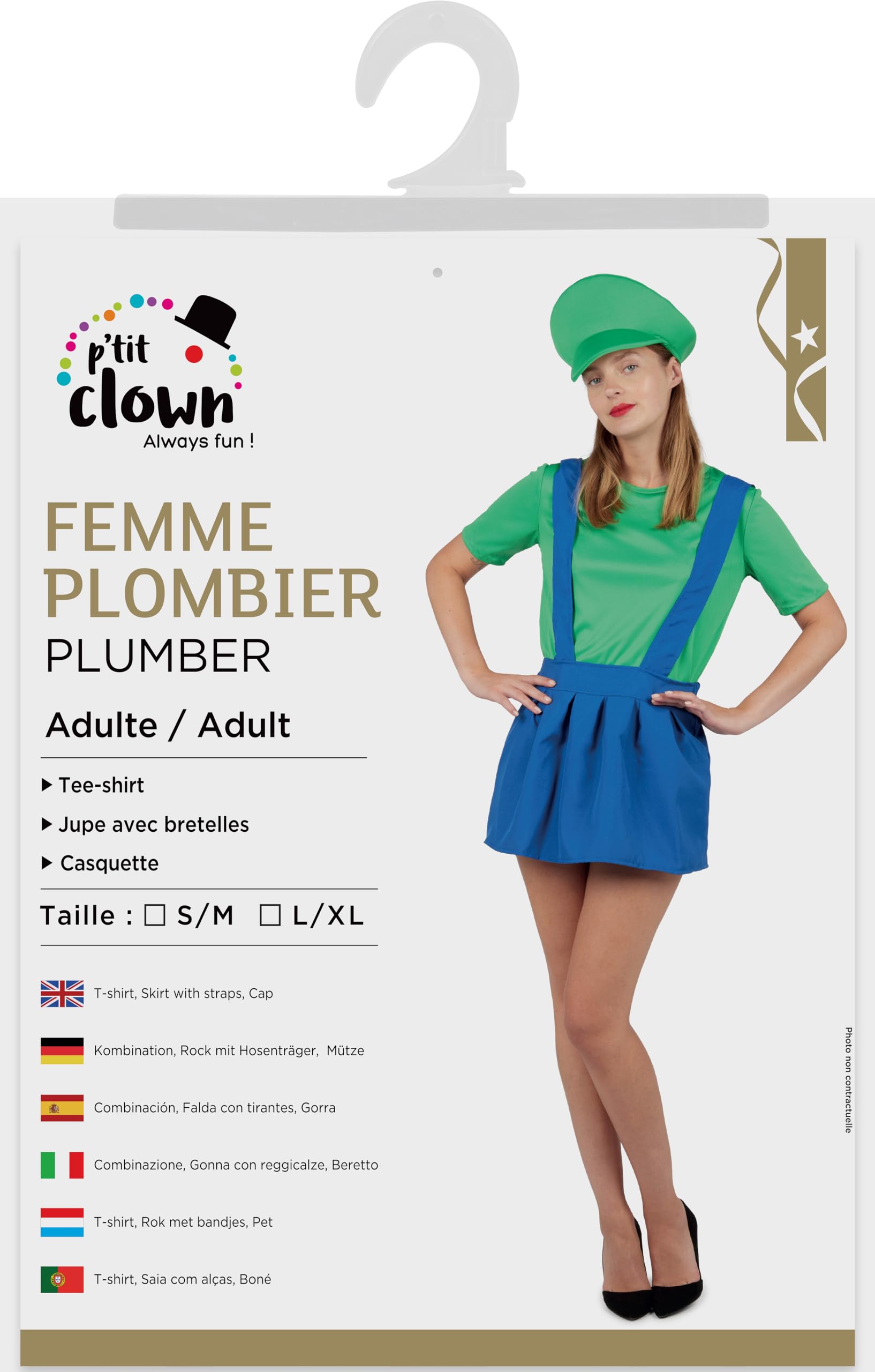 ptit-clown-60623-klempner-kost-m-f-r-damen-blau-gr-n-gr-e-l-xl image 4