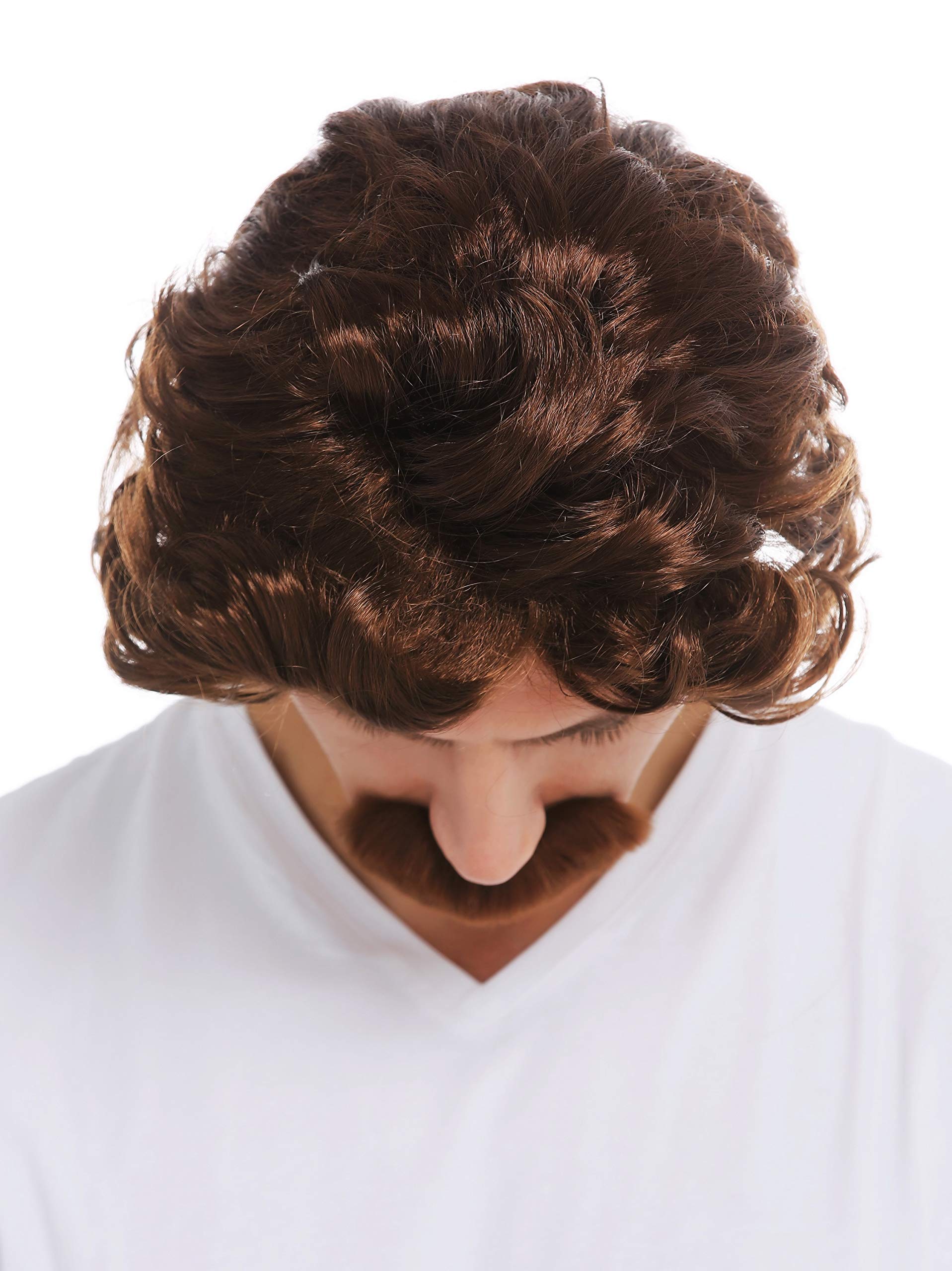 wig-me-up-7090-fr33a-herrenper-cke-70er-retro-mit-schnauzbart-mahagonibraun image 5