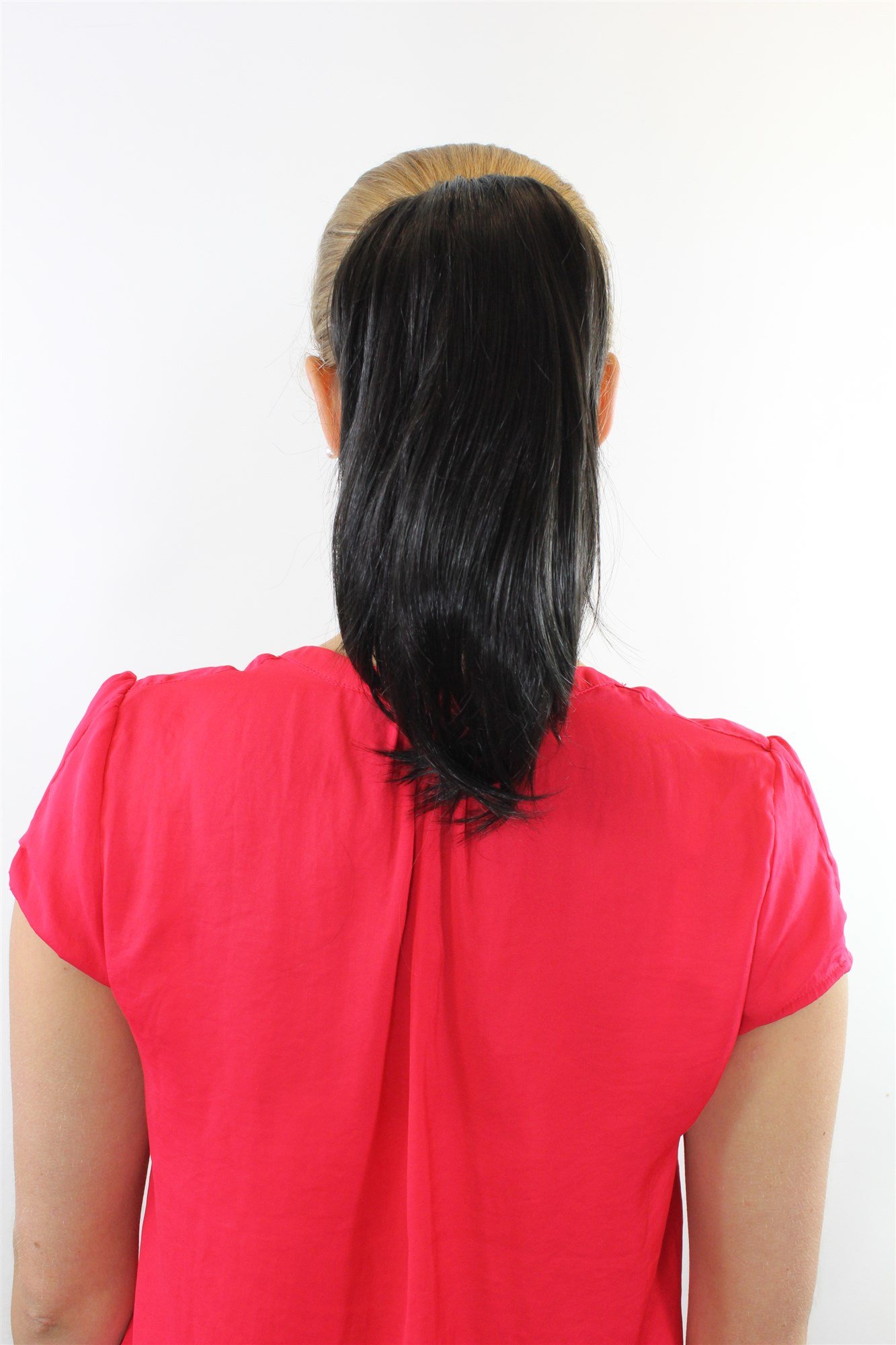 wig-me-up-15-9-3-haarteil-zopf-schwarzbraun-glatt-25-cm-butterfly-clip image 2