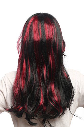 wig-me-up-90771-za103-za13-per-cke-damen-schwarz-rot-mit-pony-hexe-goth image 6