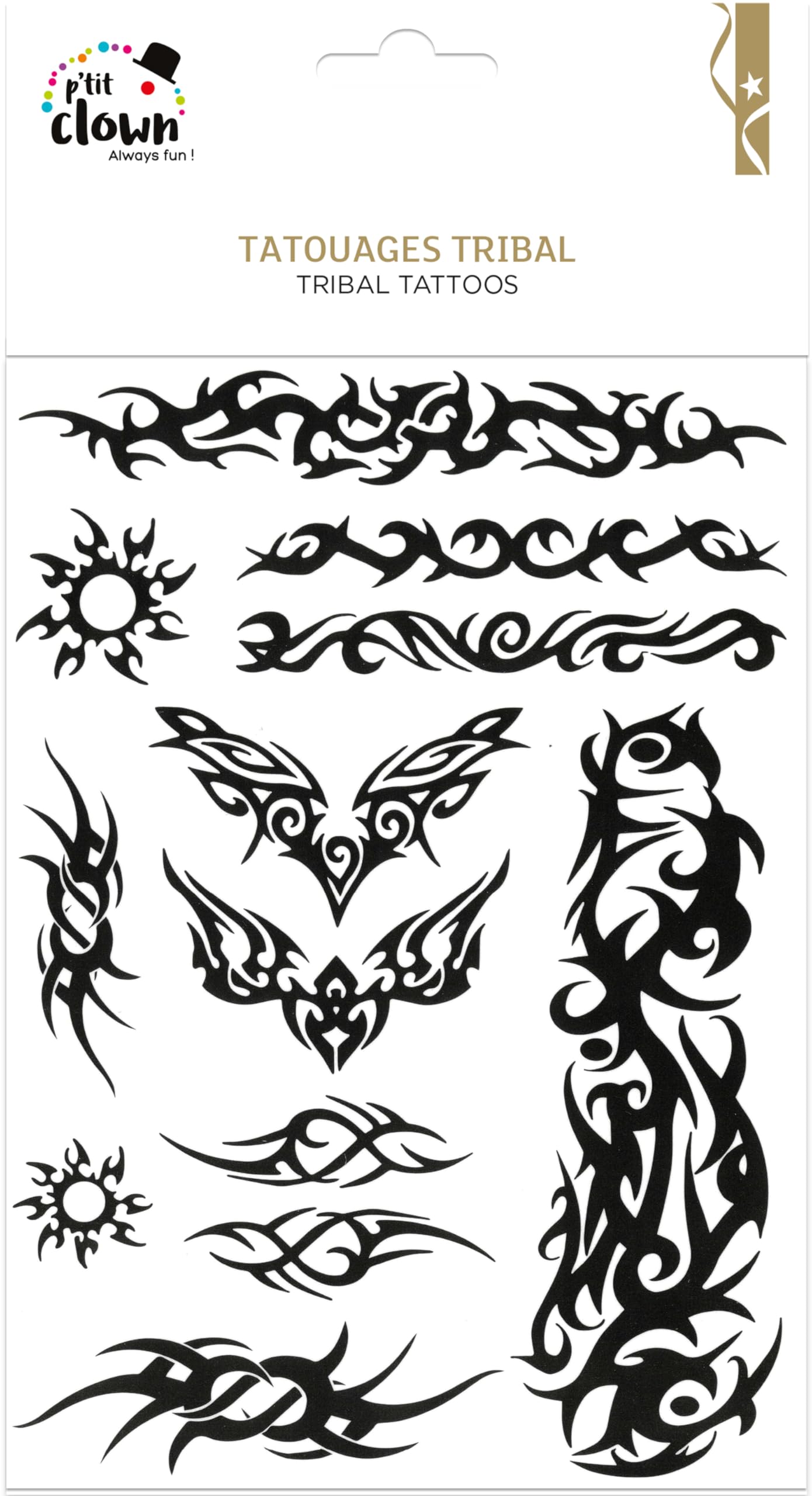 p-tit-clown-23917-tribal-tattoos-selbstklebende-kost-m-tattoos image 4