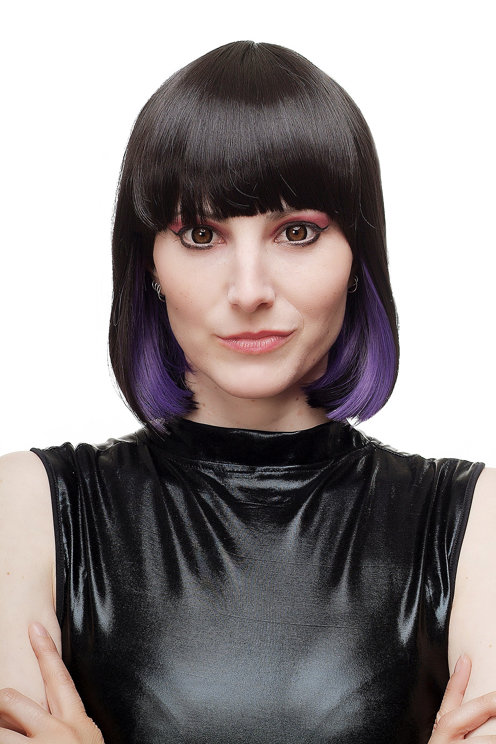 wig-me-up-damenper-cke-sa067-2-t2404-sexy-burlesque-bob-schwarz-lila-30-cm image 1