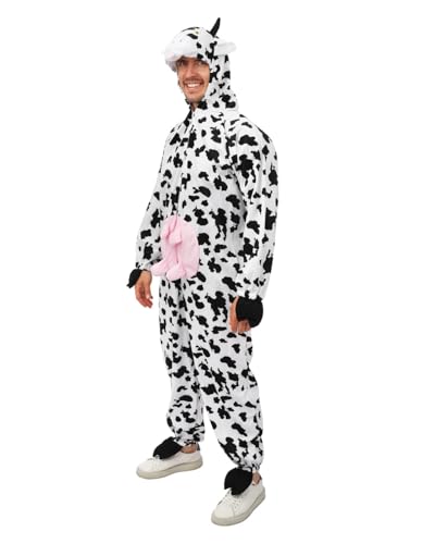 p-tit-clown-kuh-kost-m-erwachsene-unisex-overall-mit-kapuze image 7