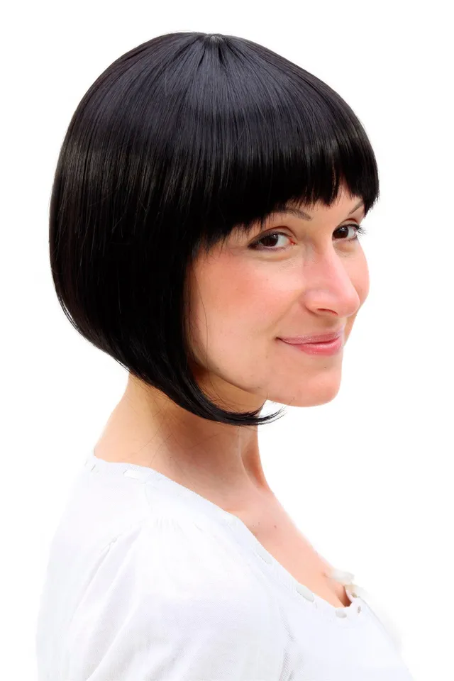 wig-me-up-1219-2-schwarze-bob-per-cke-page-mit-pony-25-cm image 1