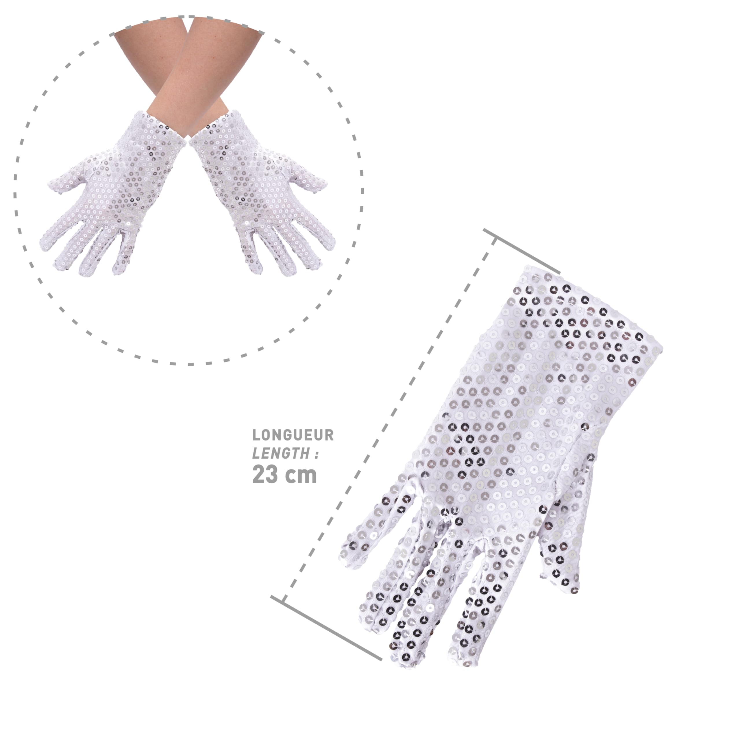 ptit-clown-23911-pailletten-handschuhe-silber image 3