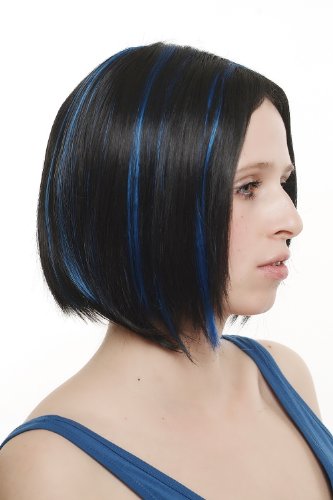 wig-me-up-kurzhaarper-cke-sa048-2b061-schwarz-mit-blauen-str-hnen-bob-30-cm image 6