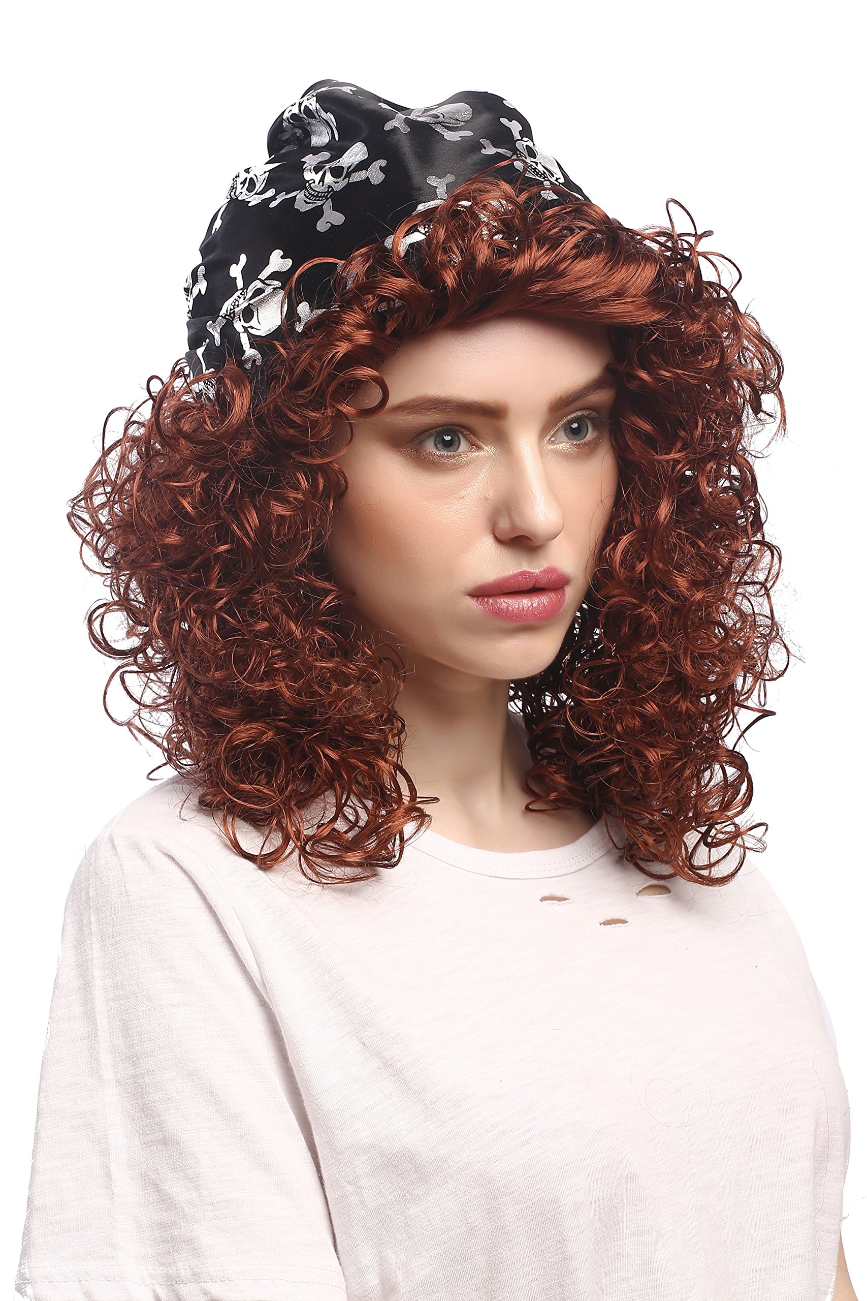 wig-me-up-91121-za340-piratin-per-cke-rotbraun-lockig-45-cm-mit-kopftuch image 1