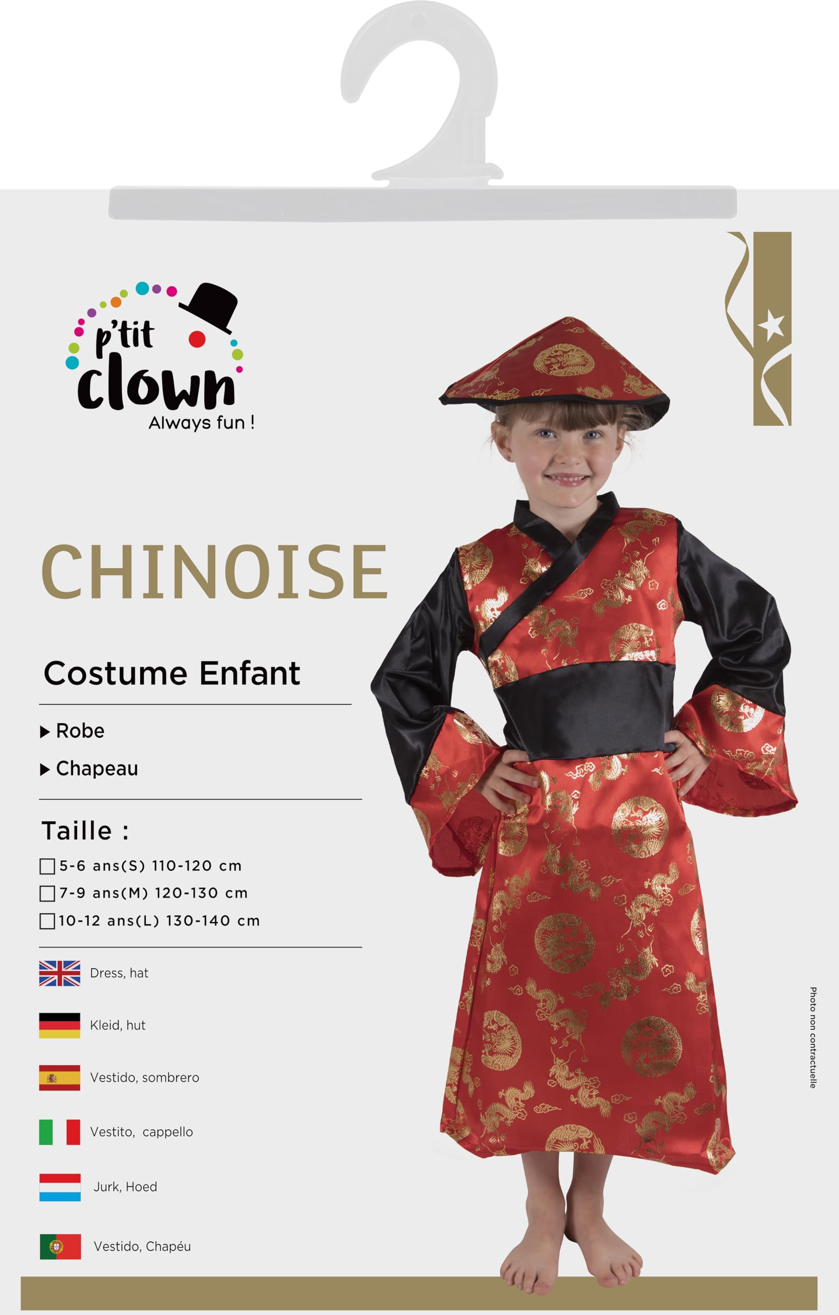 p-tit-clown-chinesisches-neujahrskost-m-kinder-m-dchen-rot-10-12-jahre image 5